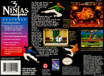 3 Ninjas Kick Back (USA) box cover back